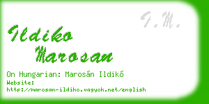 ildiko marosan business card